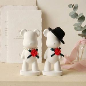 가정의달,어버이날 선물, 카네이션 미니 베어 석고방향제 SET (8cm),