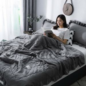차렵이불 부드러운 워싱 피그먼트 프릴 여름 간절기 이불