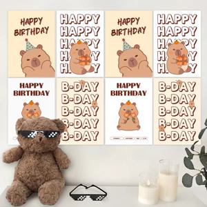 카피바라 포스터 8p 세트 생일 어린이 생일상 이벤트 포토존 가랜드