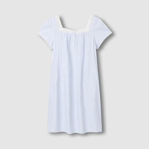 여 시어서커 셔링 반팔 파자마 원피스 (3 sizes)(4 colors)