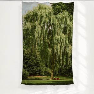 감성 쉬폰 패브릭 포스터 풍경 가리개 커튼 3size_Under tree