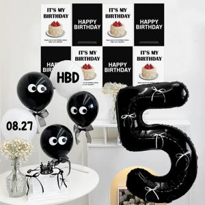 아이즈 포스터 포토존 파티 세트 블랙 생일 풍선 이벤트 데코 패키지