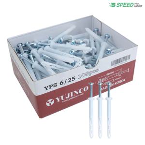 국산 콘크리트 칼블럭 6mmx25x60 (100개) 칼브럭 피스 시멘트 고정 나사못