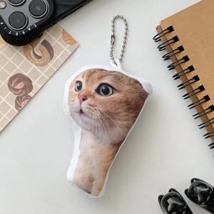 웃긴 귀여운 헤엑 놀란 고양이 인형 키링 열쇠고리