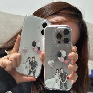 주문제작 사진 드로잉 아이폰 갤럭시 폰케이스 커플 기념일 결혼 선물 추천