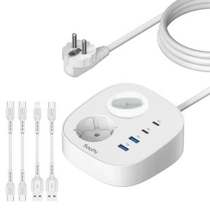 GaN 65W 2구 콘센트 4000W USB 초고속 멀티충전기 GC10 케이블포함