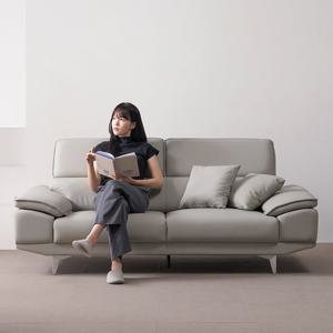 테오 3인용 천연 소가죽(Split) 소파