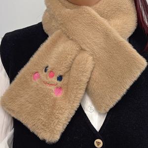 털 짧은 쁘띠 밍크 목도리 머플러 워머 겨울 미니 숏 페이크 퍼