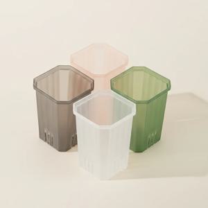 CP05 투명 파스텔 사각 슬릿화분 슬릿분 플라스틱화분 4color
