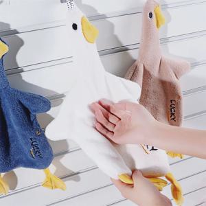 럭키덕 고리형 오리 핸드타월 키친행주 인테리어 소품 3colors