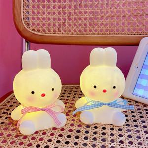 리본 토끼 LED 무드등 취침등 수면등 수유등 침실 인테리어 조명 2colors