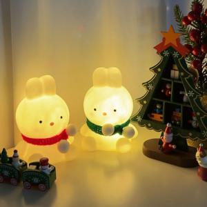 크리스마스 토끼 LED 무드등 취침등 수면등 수유등 침실 인테리어 조명 2colors