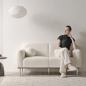 [오늘의집 단독] E0등급 루나 천연 원목 패브릭 2.5인 소파 (쿠션증정) 2colors