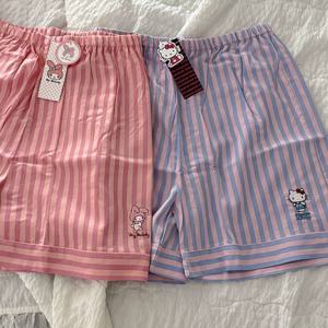 잠옷 반바지 국산 산리오 정품 마이멜로디 키티 파스텔 스트라이프 여름 파자마 2color