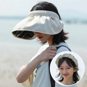 자외선차단 여성썬캡 모자 햇빛가리개 챙넓은 여름모자