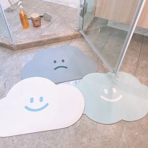 구름 규조토 발매트 욕실 발판 미끄럼방지 물기흡수 소프트 매트 3colors