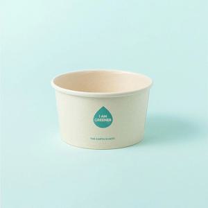 국 스프 포장 배달 생분해 일회용 대나무 종이용기 115파이 415ml 100개