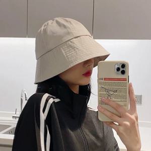 데일리 벙거지모자 코튼 여자 여성 대두 버킷햇 산책모자