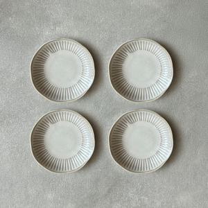 린넨베이지 플라워찬기 소 4P세트 MADE IN JAPAN