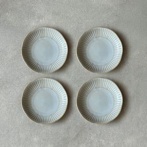 그레이 플라워찬기 소 4P세트 MADE IN JAPAN