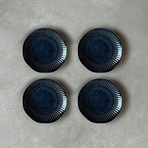 네이비 플라워찬기 소 4P세트 MADE IN JAPAN