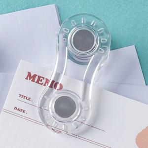 국산 냉장고 자석 집게 클립 메모홀더 2P 반투명