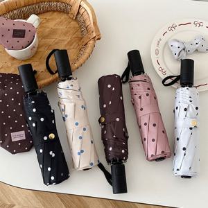 도트 접이식 3단 자동 우산 양산 우양산