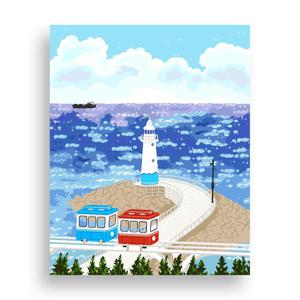 DIY 명화그리기 바다열차 40x50