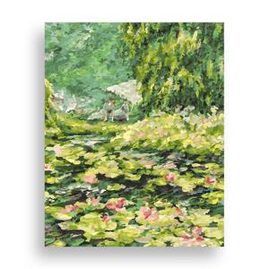 DIY 명화그리기 수련이 있는 풍경 40x50