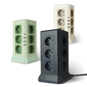 타워 멀티탭 4000W 고용량 220V AC 12구 멀티 콘센트 난연재질 USB