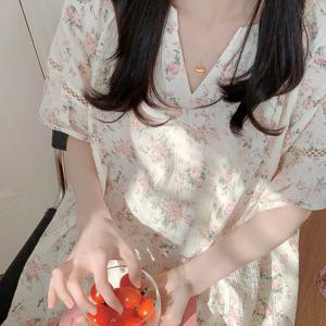 앤티크플라워 요루면 원피스잠옷 파자마 홈웨어 잠옷
