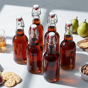 스윙 락캡 위스키 보틀 유리병 500ml 6개 다용도 밀폐병 주스병