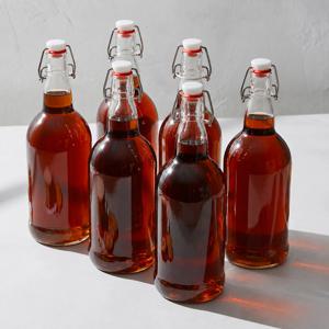 스윙 락캡 위스키 보틀 유리병 1000ml 6개 대용량물병 밀크보틀