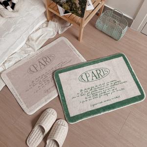 파리 레터링 발매트 미끄럼방지 침실 거실 주방 현관 욕실 화장실 러그 매트 2colors