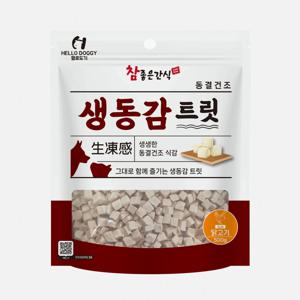 생동감트릿 동결건조닭가슴살 강아지동결건조 500g 1cm 대용량