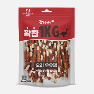 우유개껌 강아지우유껌 우피 화이트밀크스틱 꽉찬 1kg 오리