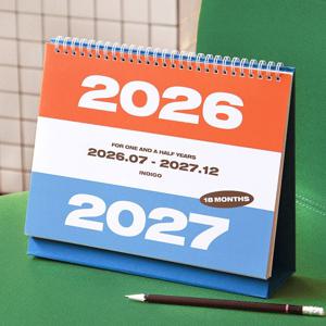 26-27 기본 18개월 탁상 달력 26년 7월~27년 12월 캘린더 스케줄러 데스크테리어