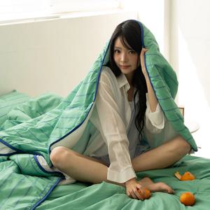 스트라이프 냉감 차렵이불 4color