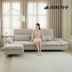 위캔드 거실 카페 라운지 아쿠아텍스 패브릭 스윙 틸팅 방수 4인 소파(스툴포함)