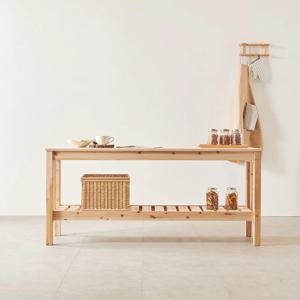 주방 수납선반 이사벨테이블 A형 1600x450x720 고무나무 도장