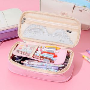 마카롱 캔버스 대용량 다용도 멀티 필통 (7colors)