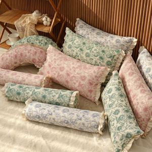 까멜리아 순면 국내산 경추 목 낮잠 메밀 베개 3colors_(쪽, 목, 운두, 끈)