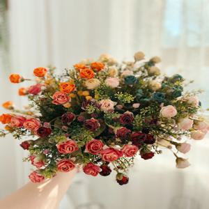 빈티지 미니장미 조화 인테리어 소품 성묘 산소 조화 꽃다발