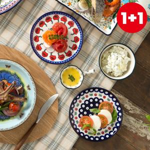 1+1 폴란드풍 파뷔에 폴 레드블루 중접시 (레드+블루) 총2P