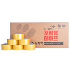 오성 국산 OPP 러버 박스테이프 투명 48mm x 38M 50개 1박스