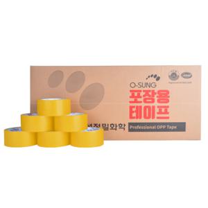 오성 국산 OPP 러버 박스테이프 황색 48mm x 38M 1박스 50입