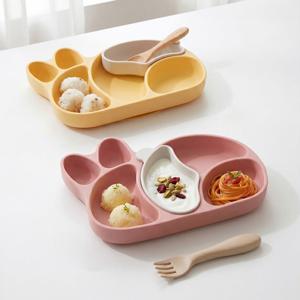 국내생산 분리가능 안심 아기 이유식 디바이더 실리콘 흡착식판