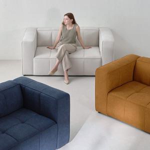 와플 패브릭 2.5인용 3.5인용 소파 인테리어 거실 쇼파 (쿠션포함) 4colors