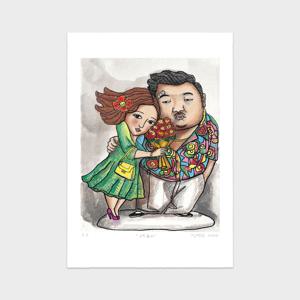 김원근 고진봄래 / 실크스크린 판화 작품 거실 방 인테리어 그림 액자 소품