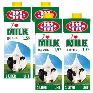 믈레코비타 아이러브밀크 저지방 1.5% 1L 4입